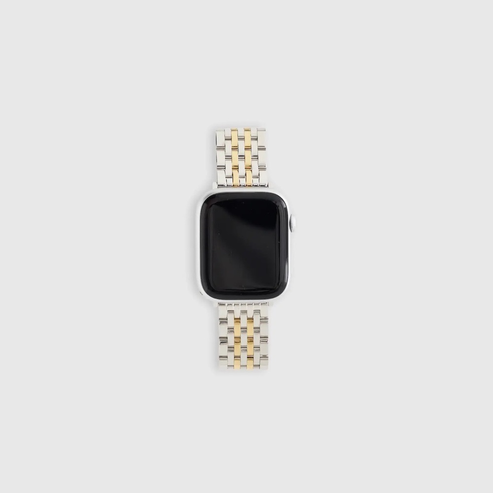 QUINCE Stainless Steel Bracelet Smartwatch Band Silver and Gold - 44-49 mm